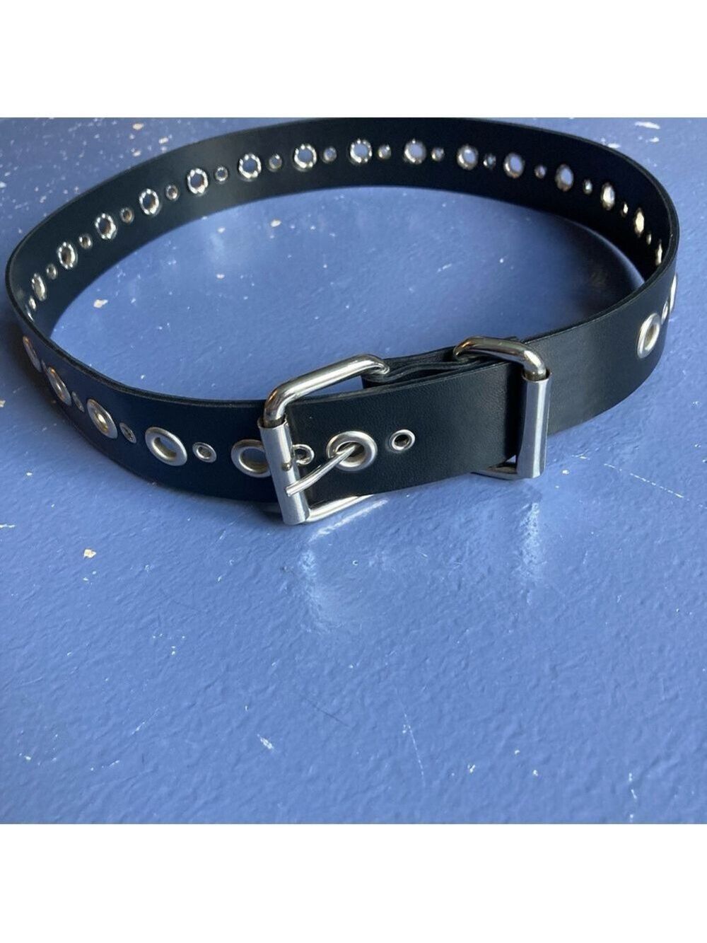 Riveted belt, Faux leather, Size S/M, Excellent